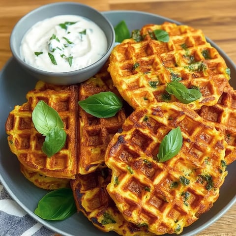 Crujientes waffles de verduras
