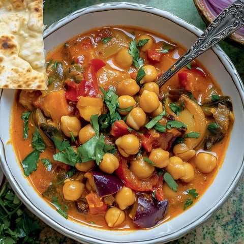 Curry cremoso de paprika y garbanzos – ¡dulce y exquisito!
